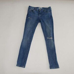 DL1961 Women's Margaux Instasculpt Ankle Skinny Jeans Size 26 Blue Mid Rise